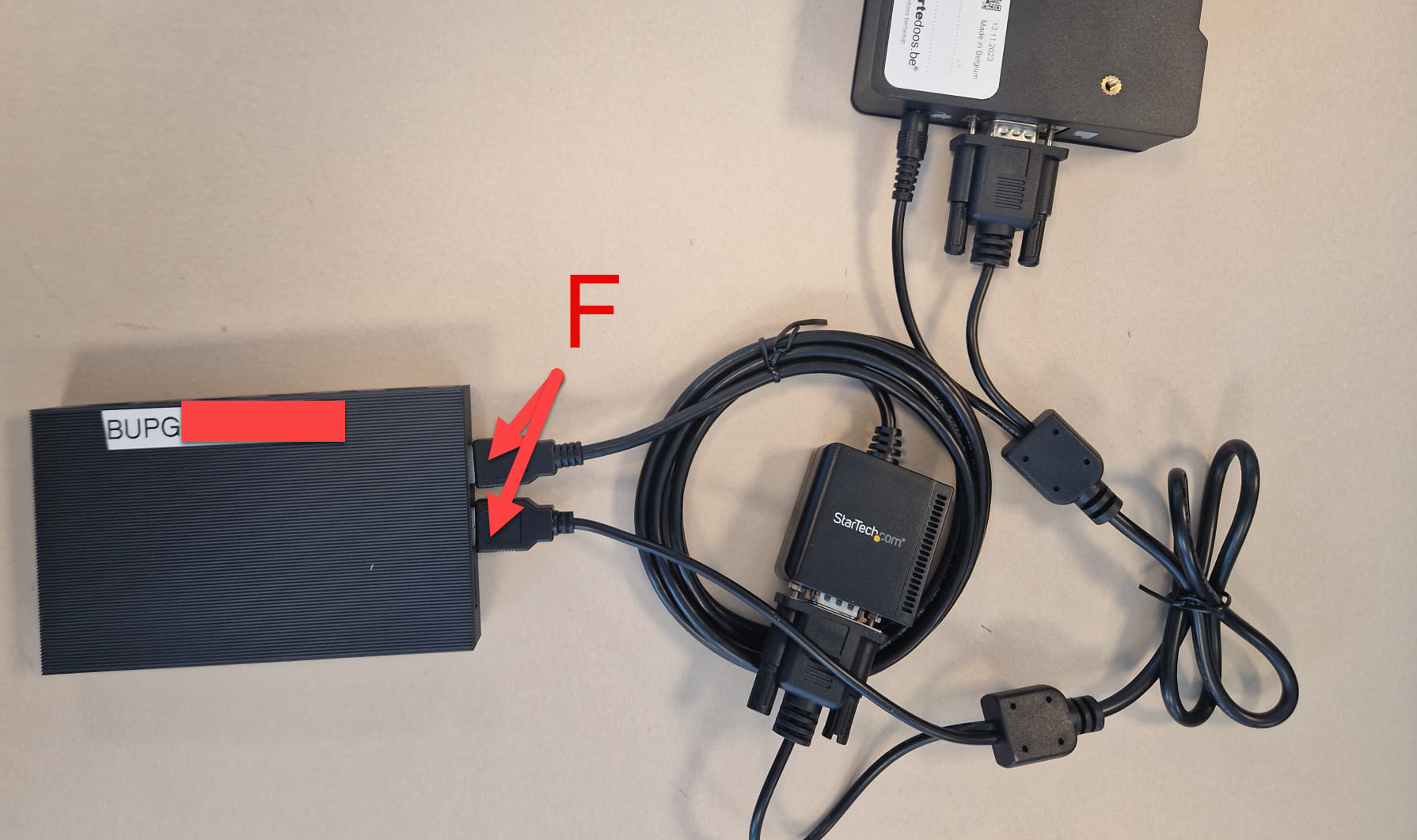USB-kabels in de minicomputer